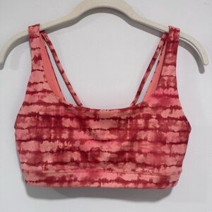 Athleta Exhale Coral Tie-Dye Sports Bra - Medium